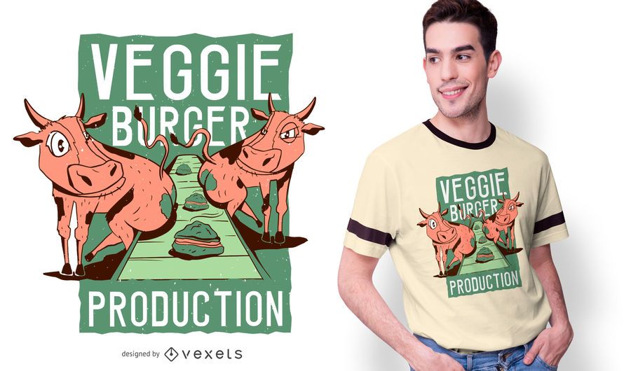 Veggie Burger Funny T-shirt Design Veggie Burger Funny T-shirt Design
