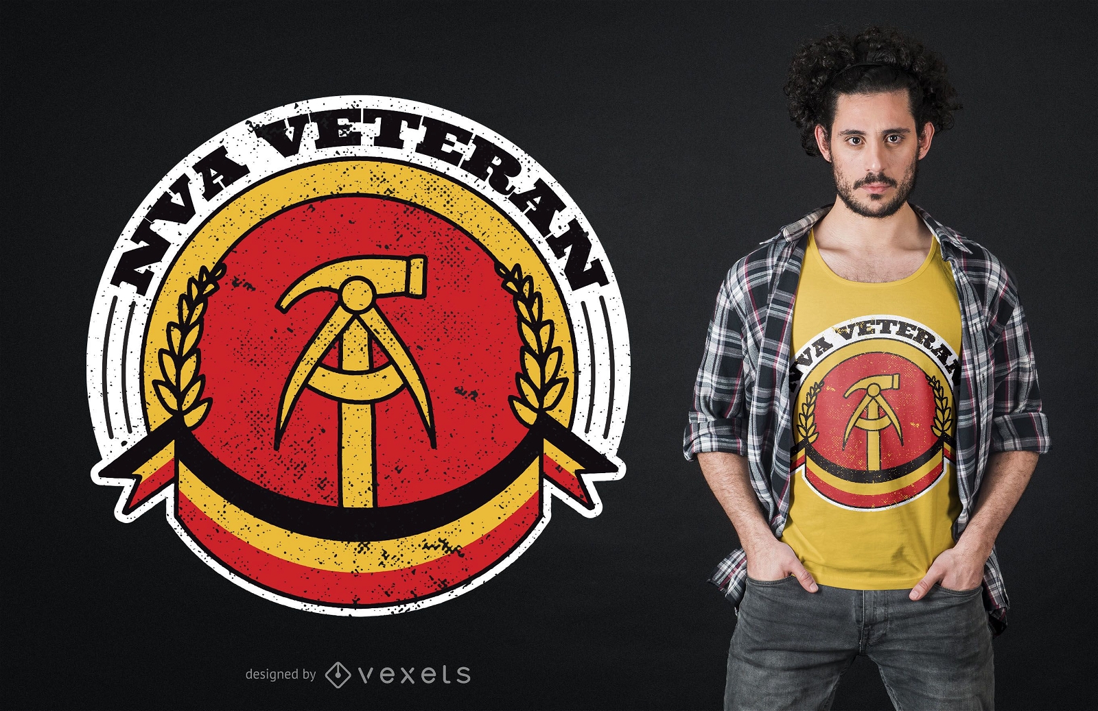 Design de camisetas para veteranos do Exército Popular Nacional