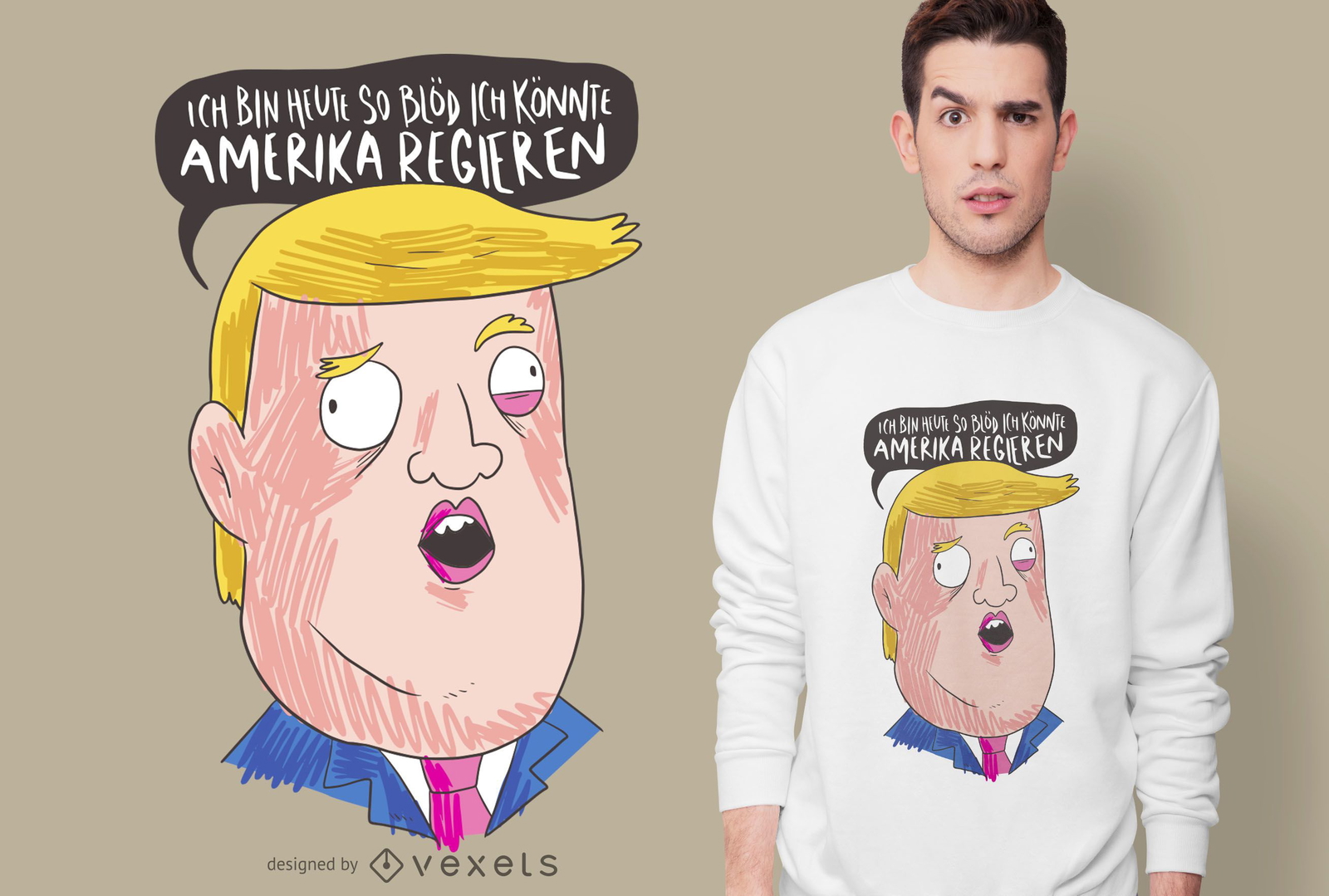 Stupid Trump Design de camisetas alemãs