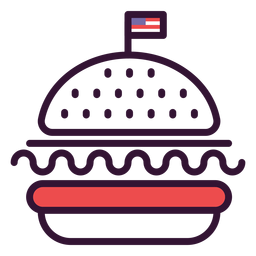 American hamburguer icon PNG Design