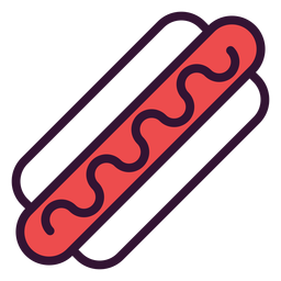 American hot dog icon PNG Design