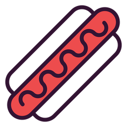 Ícone de cachorro-quente americano Desenho PNG
