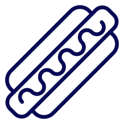 Golpe de perro caliente americano Diseño PNG