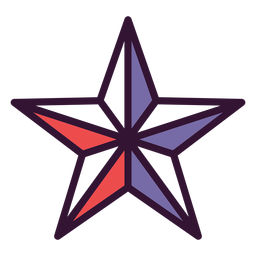 Icono de estrella americana Diseño PNG