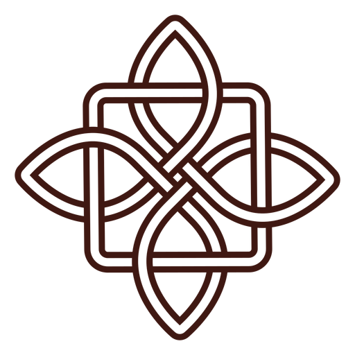 Ancient celtic knot stroke PNG Design