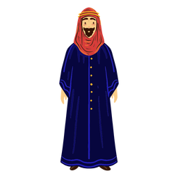 Carácter de hijab de hombre árabe Diseño PNG