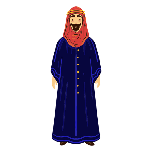 Arabischer Mann Hijab Charakter PNG-Design