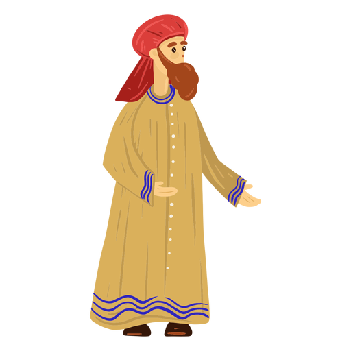 Traditioneller Charakter des arabischen Mannes PNG-Design