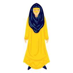 Carácter de mujer árabe Diseño PNG
