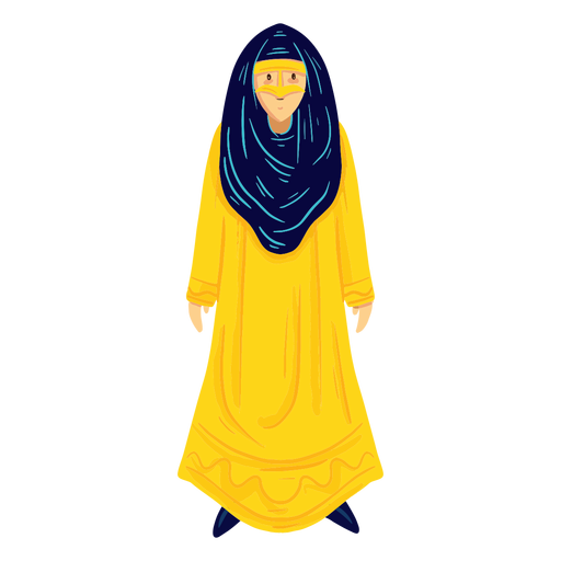 Arab woman character PNG Design