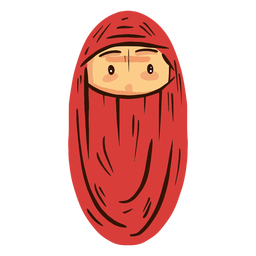 Cabeza de mujer árabe niqab Diseño PNG