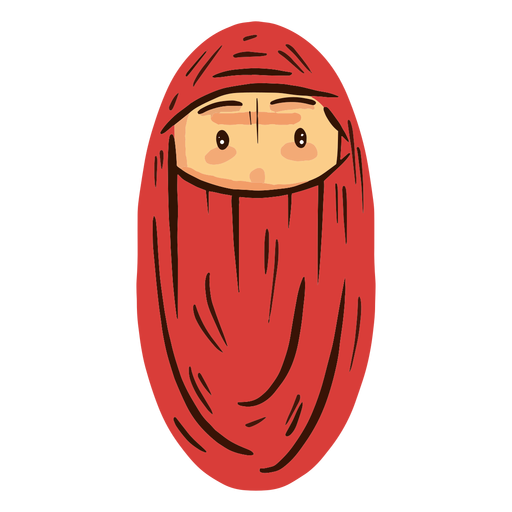 Arab woman head niqab PNG Design