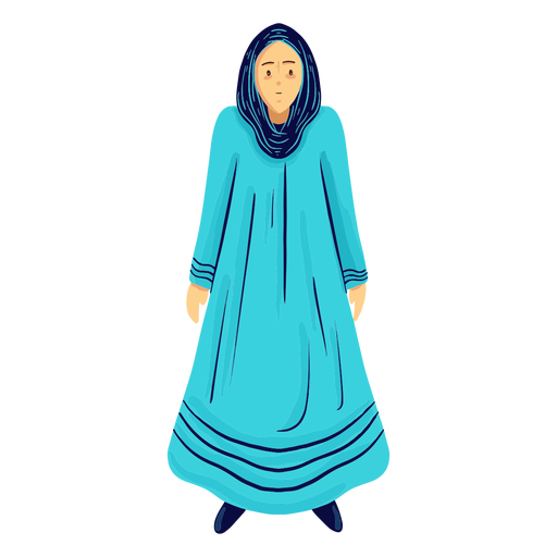 Carácter de hijab de mujer árabe Diseño PNG