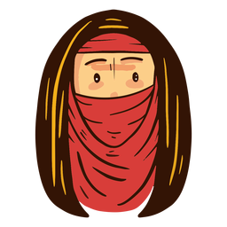 Cabeza de hijab de mujer árabe Diseño PNG