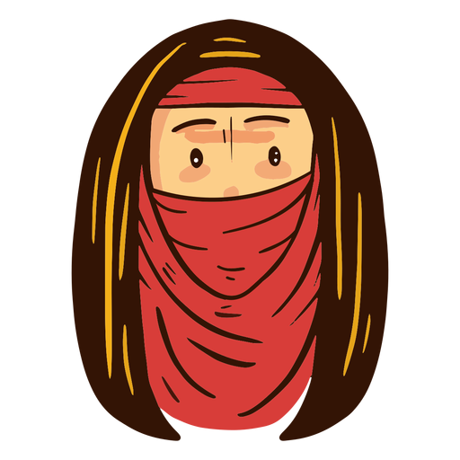 Arab woman hijab head PNG Design