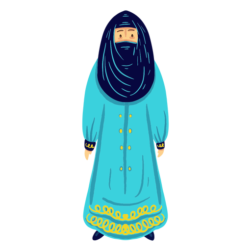 Arab Woman Niqab Character Transparent Png Svg Vector File