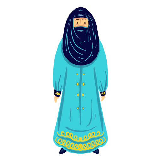 Niqab-Charakter der arabischen Frau PNG-Design