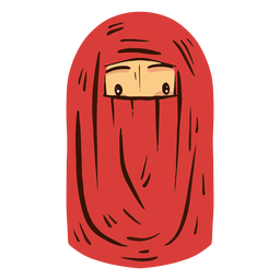 Arab woman niqab head