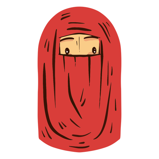Cabeza de mujer ?rabe niqab Diseño PNG