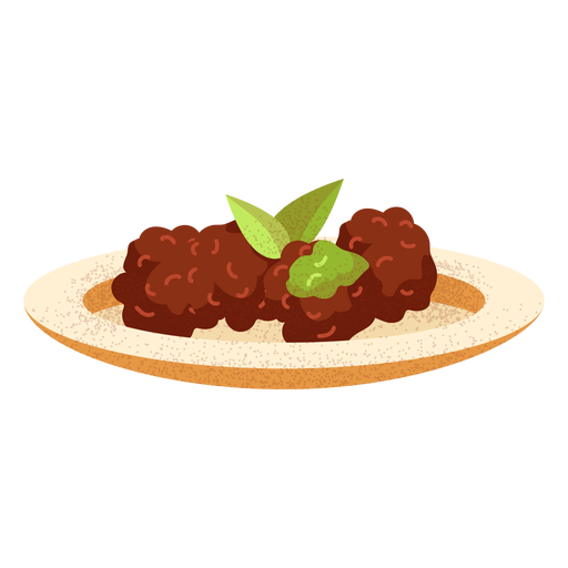 Arabic food falafel illustration