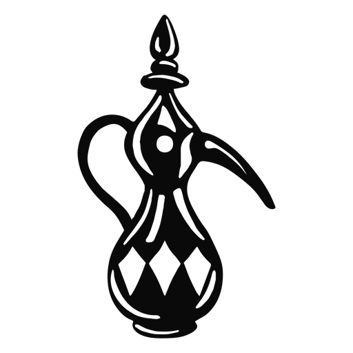 Arabic object dallah black PNG Design