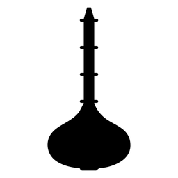 Silhueta de objeto árabe em pote dourado Desenho PNG