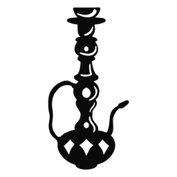 Arabic object hookah black PNG Design