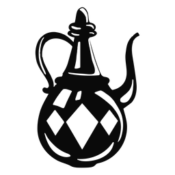 Arabic object jug black PNG Design