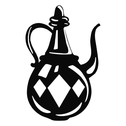 Arabic object jug black PNG Design