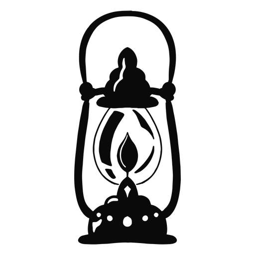 Arabic object lantern black PNG Design