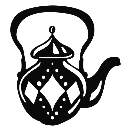 Arabisches Objekt Teekanne schwarz PNG-Design
