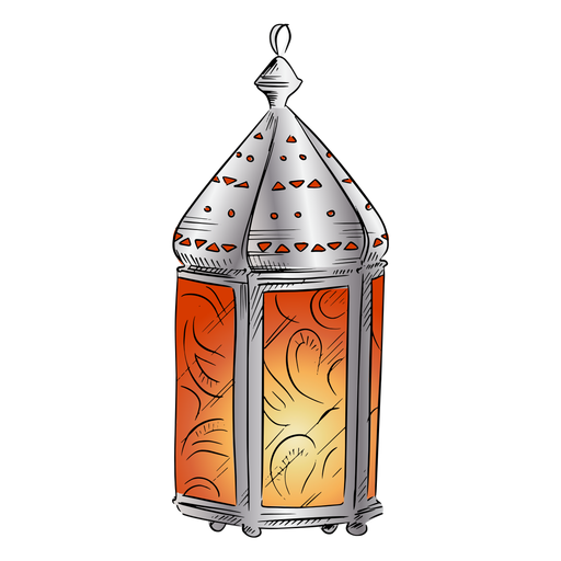 Arabic lantern design illustration