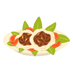 Ilustración de comida árabe Diseño PNG