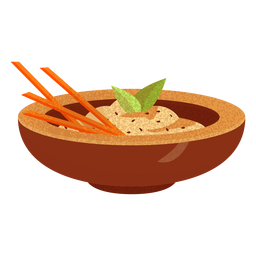 Ilustração de comida árabe baba ganoush Desenho PNG