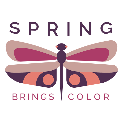 Abzeichen Frühling bringt Farbe PNG-Design