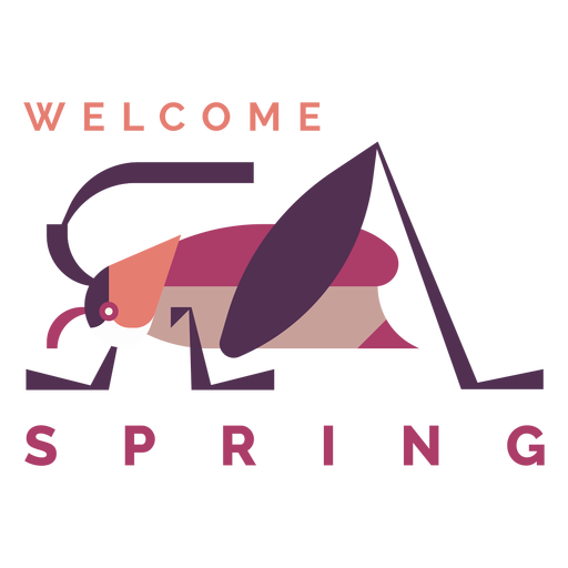 Insignia de bienvenida a la primavera Diseño PNG