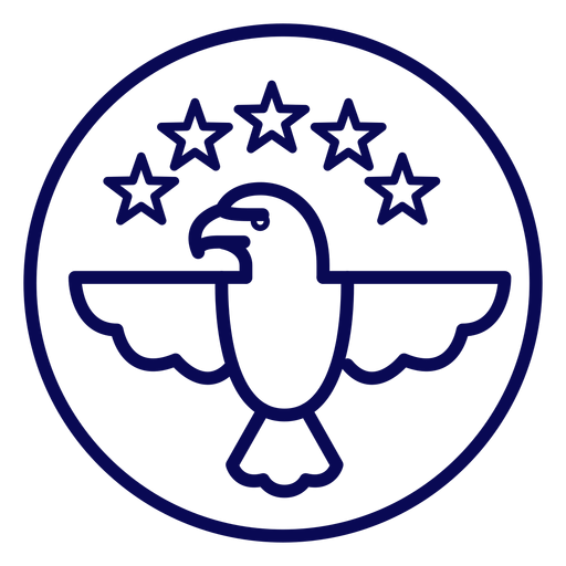 Weißkopfseeadler USA Schlaganfall PNG-Design