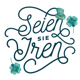 Ser letras alemanas irlandesas Diseño PNG