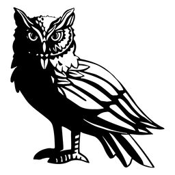 Black And White Side Owl PNG & SVG Design For T-Shirts