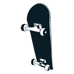 Patineta en blanco y negro Diseño PNG