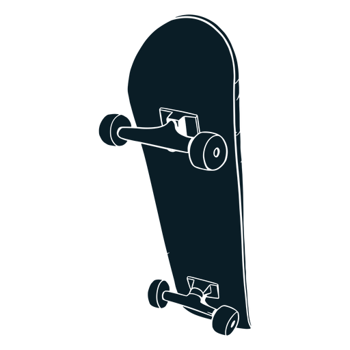 Black skateboard PNG Design