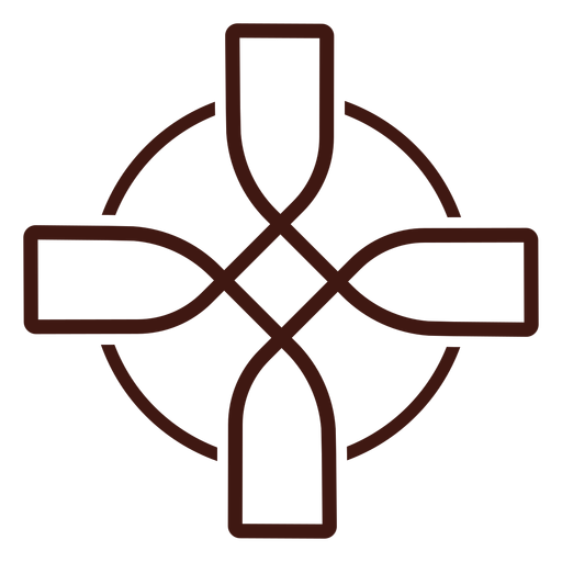 Celtic cross knot PNG Design