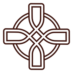 Keltischer Kreuzknotenschlag PNG-Design