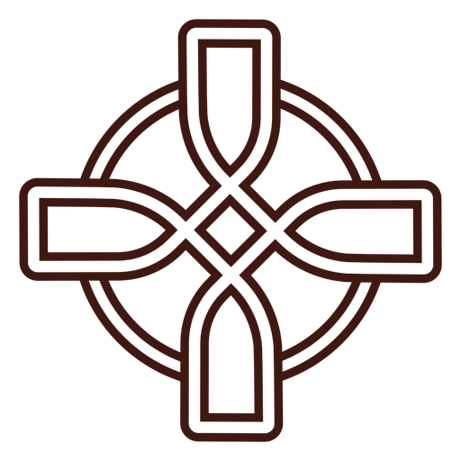 Keltischer Kreuzknotenschlag PNG-Design