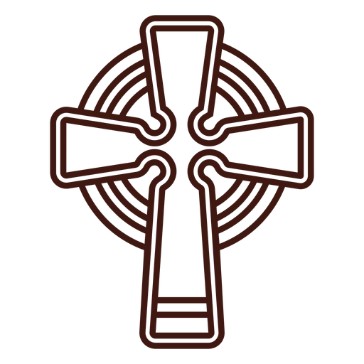 Celtic cross stroke PNG Design