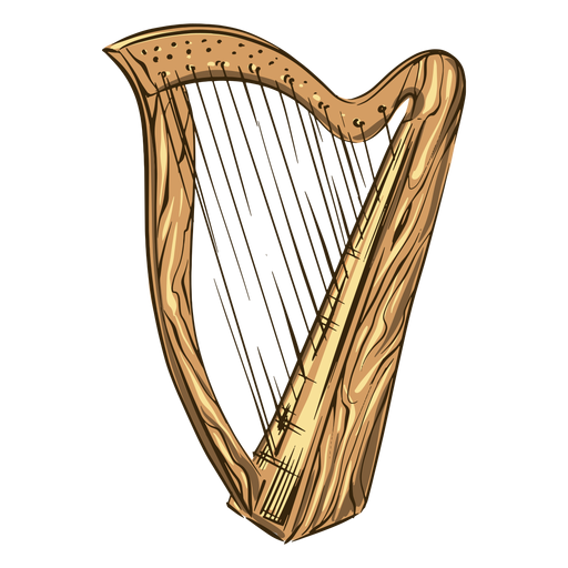 Celtic harp illustration Transparent PNG & SVG vector file