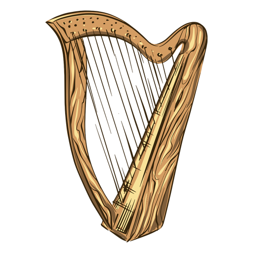 Keltische Harfenillustration PNG-Design