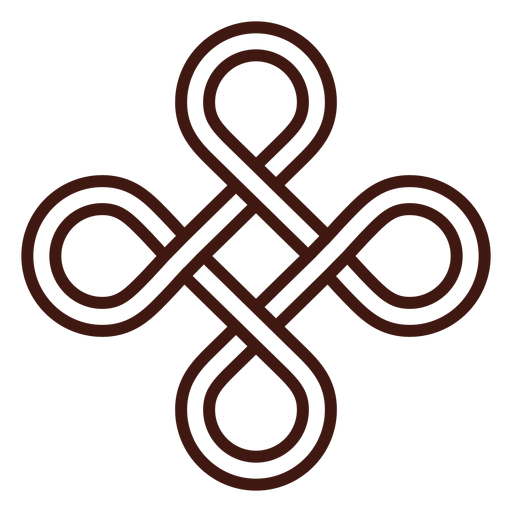Traço de nó de escudo celta Desenho PNG