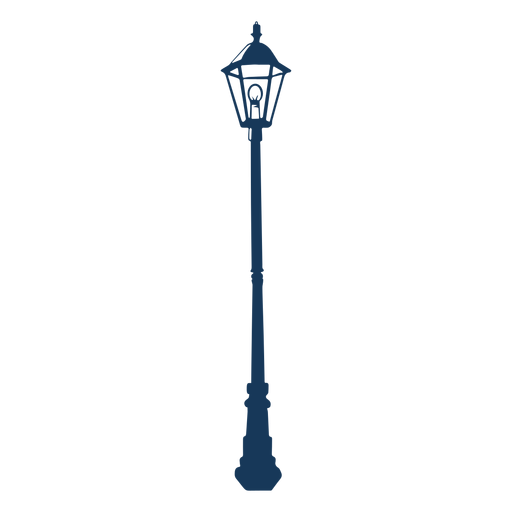 Classical street lamp vintage blue PNG Design