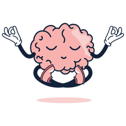 Netter Gehirn-Yoga-Cartoon PNG-Design